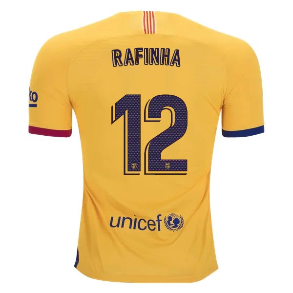 Camiseta Barcelona NO.12 Rafinha 2ª 2019/20 Amarillo